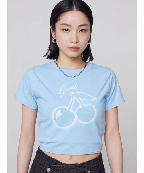 【WEB限定カラーあり】チェリープリントTシャツ