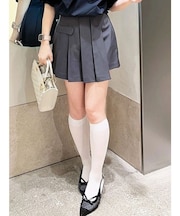 プリーツラップミニスカート