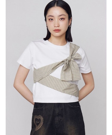 リボンテープTシャツ