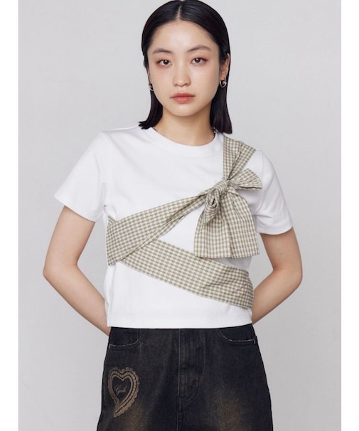 リボンテープTシャツ