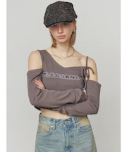 レイヤードロゴロングスリーブTシャツ