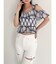 シャーリングデザインブラウス