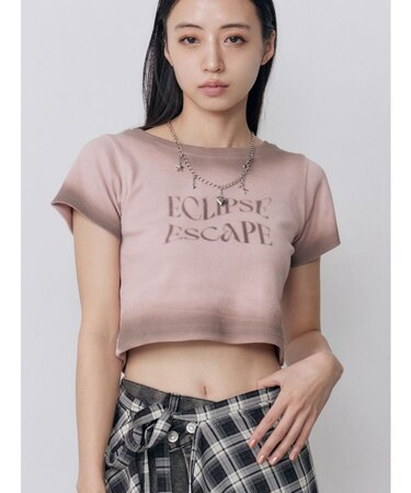 シャドウクロップドTシャツ
