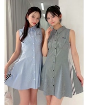【FILA】サイドラインシャツワンピース