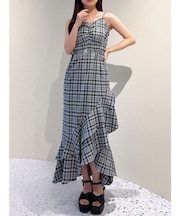 イレヘムチェックキャミワンピース