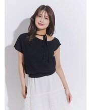 ワンショルダーチョーカーニット