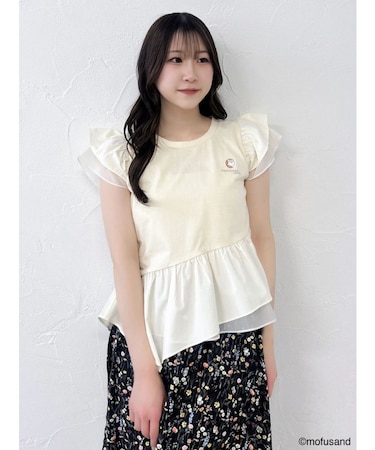 【mofusandコラボ】アシメシアーフリルロゴTシャツ