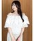 【WEB限定】ラインリボンシャーリングブラウス
