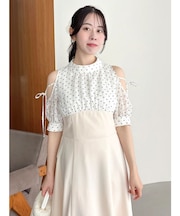 【WEB限定】ショルダーオープンドッキングワンピース