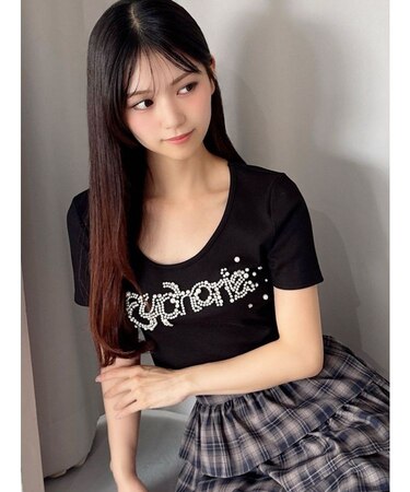 デコラティブクロップドTシャツ