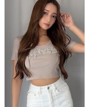 デコラティブクロップドTシャツ