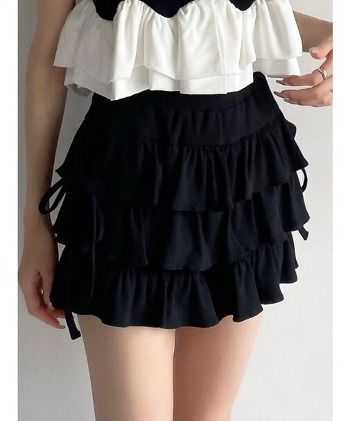 テレコフリルショートパンツ【セットアップ着用可能】