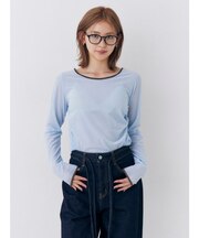 バックオープンベロアロングスリーブTee