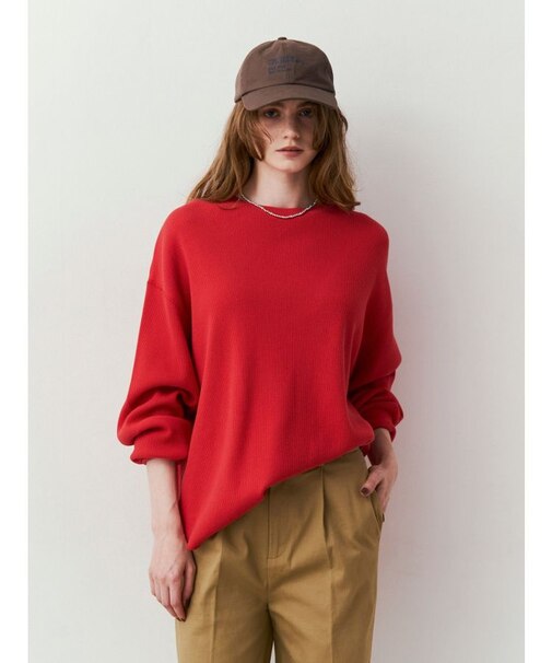ルーズシルエットワッフルロングスリーブTee