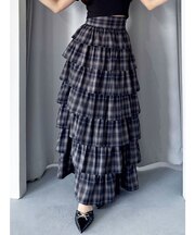 オーバーラップフリルスカート