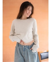 バックオープンハニカムショートロングスリーブTee