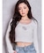 GGロゴラインストーンラメテレコ long sleeveトップス