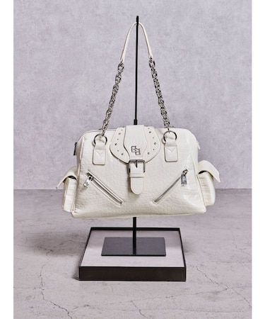 GG bijouエナメルクロコ ボストンBAG