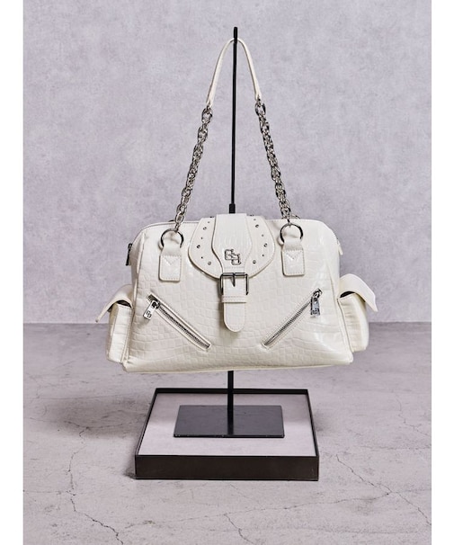 GG bijouエナメルクロコ ボストンBAG