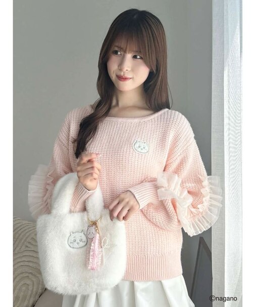 【ちいかわ/dazzlin specialcollection】モコモコフリルバッグ
