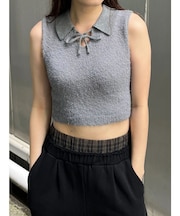 フリンジヤーンリボントップス