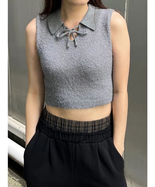 フリンジヤーンリボントップス