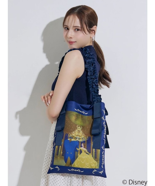 【ディズニーコレクション】美女と野獣/サテンプリントトートバッグ