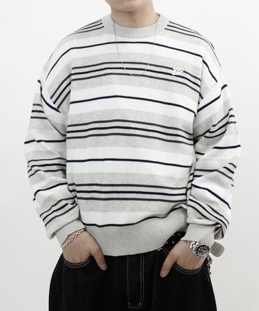 【WHO'S WHO gallery】【EXCHANGEZ】ボーダーニット