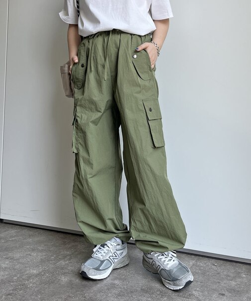 裾ドロストミリタリーパンツ