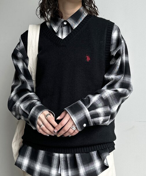 U.S. POLO ASSN.】1ポイント刺繍ニットベスト｜パルグループ 