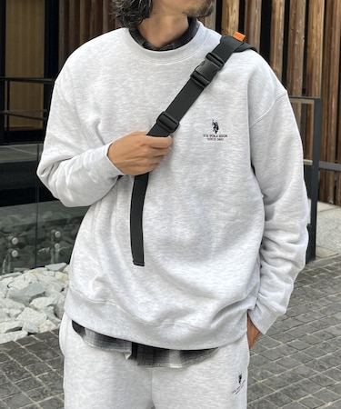 【U.S. POLO ASSN.】１ポイント刺繍裏起毛クルースウェット