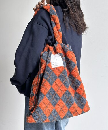 アソート柄ボアトートバッグ