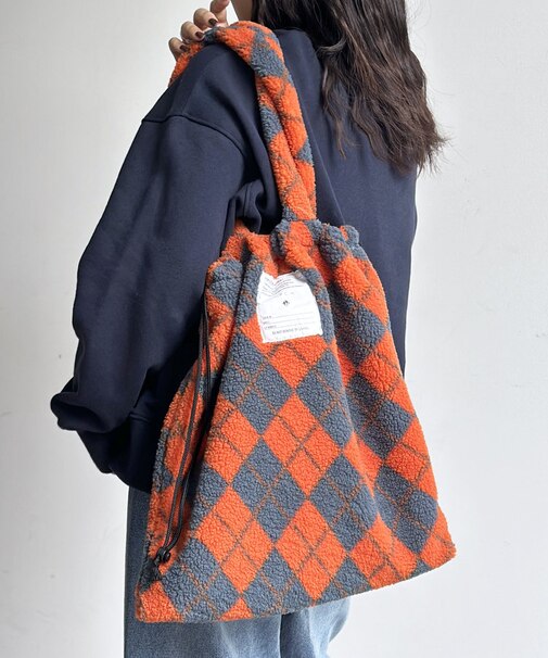 アソート柄ボアトートバッグ