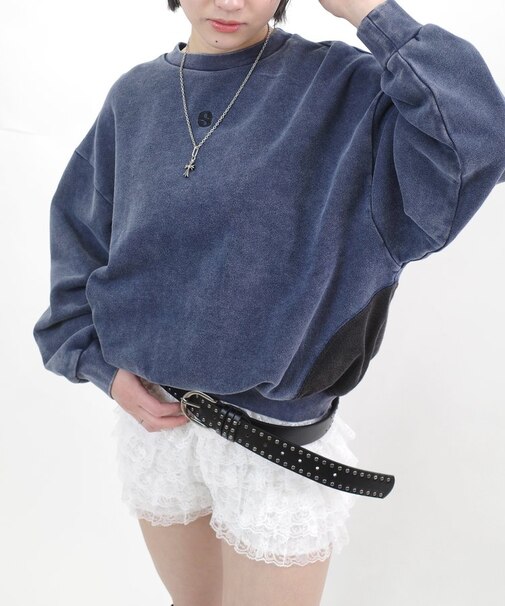 【WHO'S WHO gallery】【SLOPPY】リブ切り替えトップス