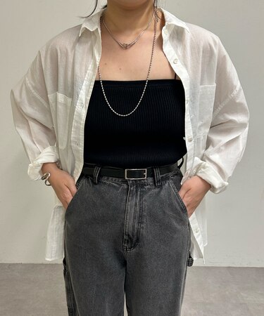 【SHENERY】カップ付リブニットキャミソール