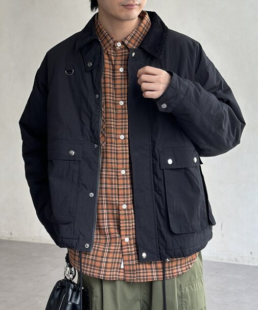 襟コーデュロイハンティングジャケット