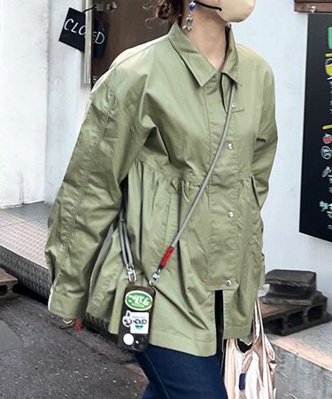 ハイネックギャザーデザインブルゾン