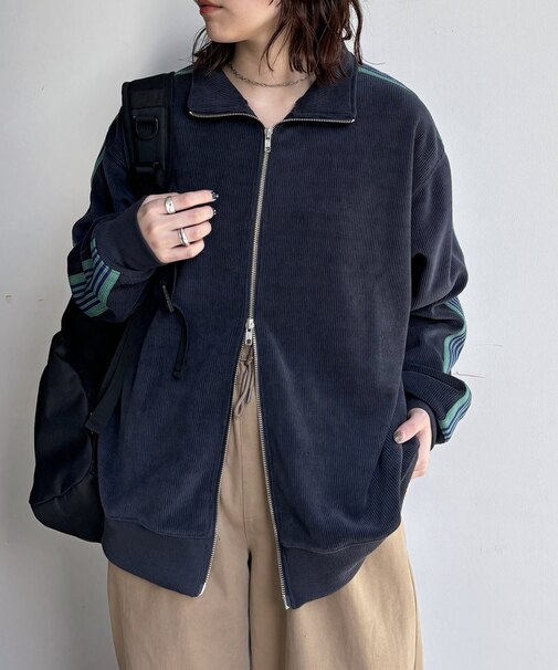 コーデュロイジップジャケット