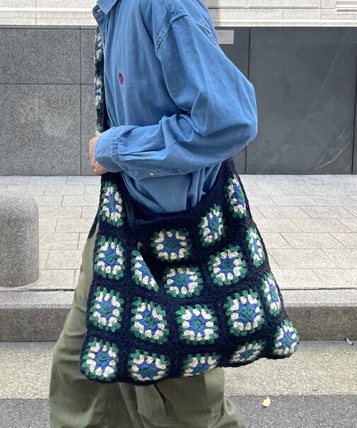 クロシェニットバッグ