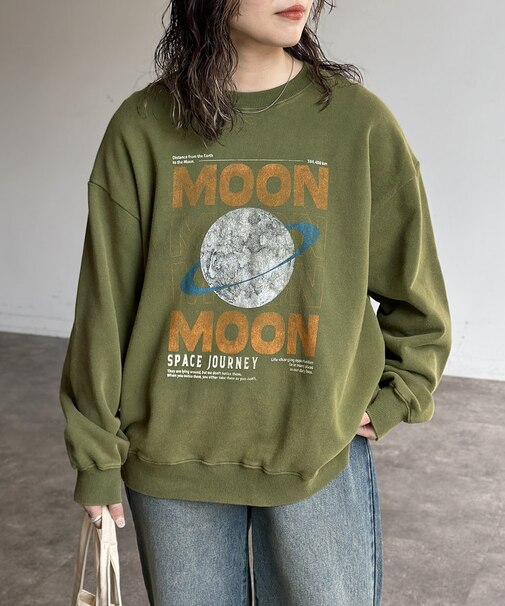 パウダー加工裏毛スウェット