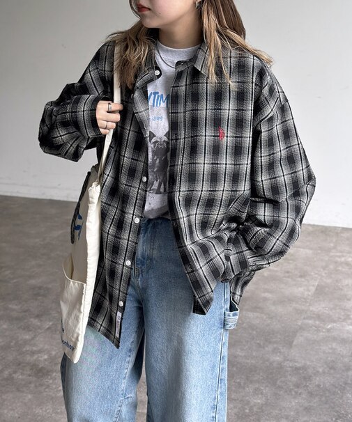 【U.S. POLO ASSN.】シアサッカー長袖シャツ