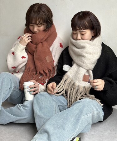 23ふわふわバルキーマフラー