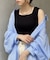 裏リブスクエアネックノースリニット
