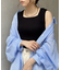 裏リブスクエアネックノースリニット