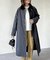 襟配色ステンカラーコート