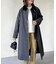 襟配色ステンカラーコート