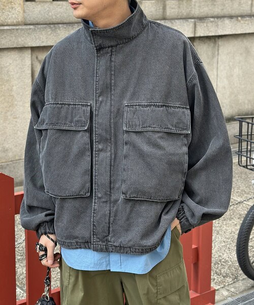 . | DIMPLE ポケットブルゾンジャケット　美品価格4万２千円　　■comoli DIGAWEL 【NEW jacket short zip wool shrinked ◼︎COMOLI STOCK】 ジャケット・アウター