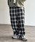 【ふわもこ】チェックイージーパンツ