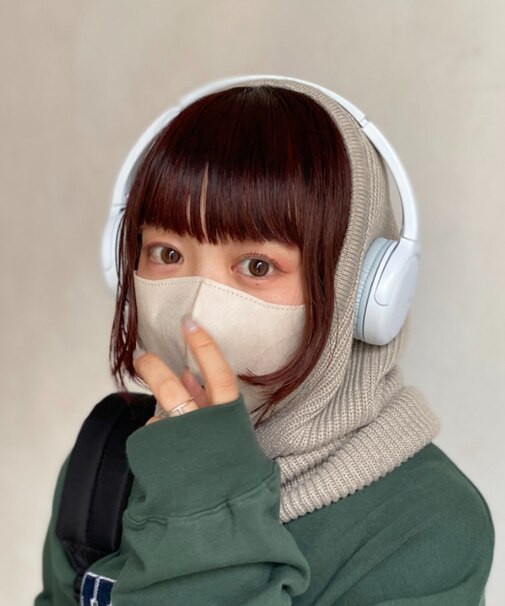 リブニットバラクラバ