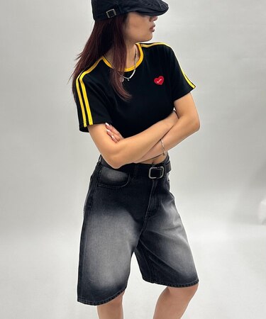 【WHO'S WHO gallery】【SLOPPY】ハートラインTEE